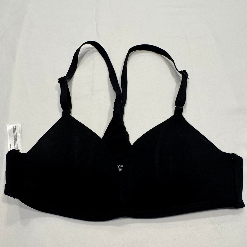 GapBody Favorite Pullover Wireless Bra Racerback Adjustable Straps 32A Black EXC